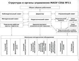 Структура и органы управления МАОУ СОШ №11